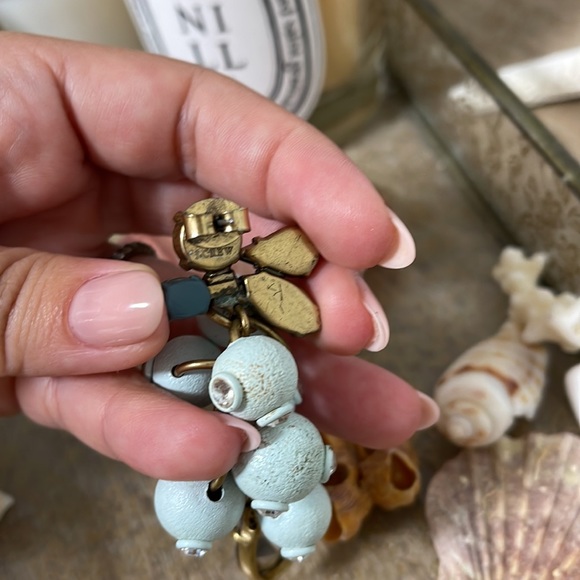 JCrew light blue bubble drop earrings with gems - Picture 3 of 3